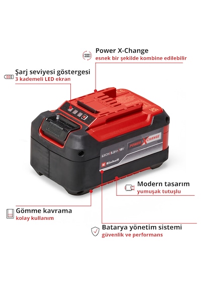Einhell 18V 5,2 Ah Power-X-Change Plus Akü - 4511437