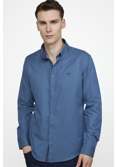 Tudors Slim Fit Pamuklu Kolay Ütü Düz Erkek Petrol Gömlek 27329 Petrol Tudors Slim Fit Pamuklu Kolay Ütü Düz Erkek Petrol Gömlek 27329 Petrol