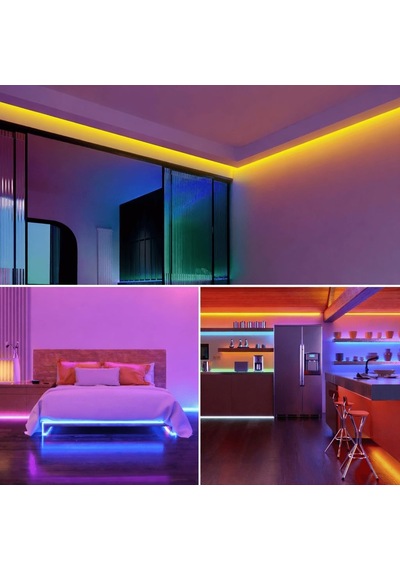 Neon Led Rgb Şerit 5 Metre Tak Çalıştır Set Ip65 Dış Mekan Uyumlu Wifi Kontrollü Magic Home Rgb Neon Aydınlatma Genel
