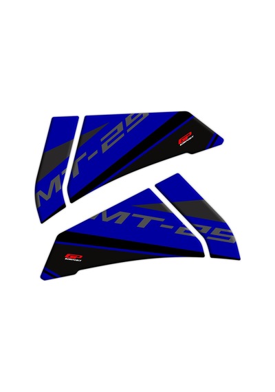 GP Kompozit Yamaha MT-25 2020-2023 Uyumlu Tank Pad Seti Mavi