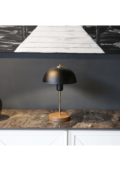North Home Mantar Başlıklı Metal Abajur Salon Ofis Cafe İşletme Masa Lambası