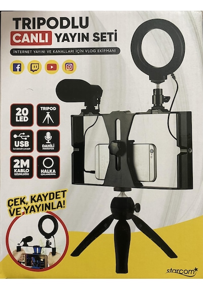 Starcom Pu-480 Tripod Canlı Yayın Seti