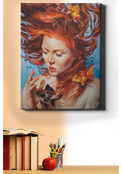 Webstyle Sayılarla Boyama Seti Kasnaklı Suyun Dibindeki Hayat 40 X 50 Cm