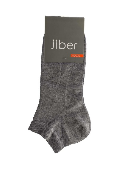 Jiber Erkek Modal Likaralı Patik Çorap 6100 - 6 Adet Gri Melanj