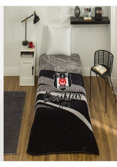 Lisanslı Tek Kişilik Battaniye-2025/2026 Sezon Beşiktaş