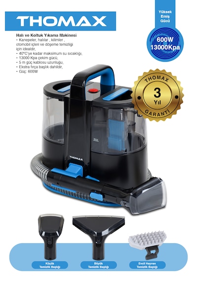 Thomax Dmw001a Mavi Koltuk Halı Yıkama Ve Leke Çıkartma Makinesi