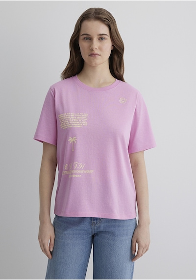 Mavi - Baskılı Pembe Tişört 1613174-70972 Pembe