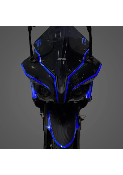 Bajaj Pulsar RS 200 Full Sticker Set Custom Neon Mavi