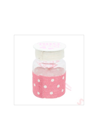 Emzikli Plastik Kavanoz, 6,5cm X 4cm X 12 Adet - Pembe Renkli Çok Renkli