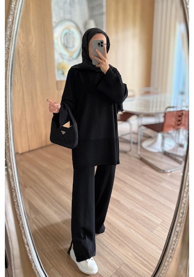 Kahijab Liora Premium Rayon Takım - Siyah Siyah