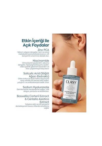 Niacinamide Yüz Serumu Gözenek Görünümünü Sıkılaştırmaya Ve Yağ Dengesini Desteklemeye Yardımcı Siyah Nokta & Leke Görünümü İçin Aydınlatıcı Bakım Serumu, 50 Ml