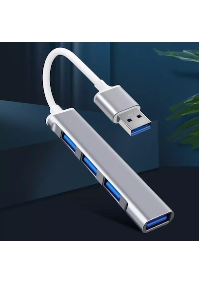 PrimeX PX-TYP5 Ultra Slim 4 Port USB 3.0 Hub Çoklayıcı Gri