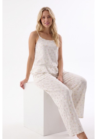 Nbb Kadın Ekru Müslin Pijama Takım
