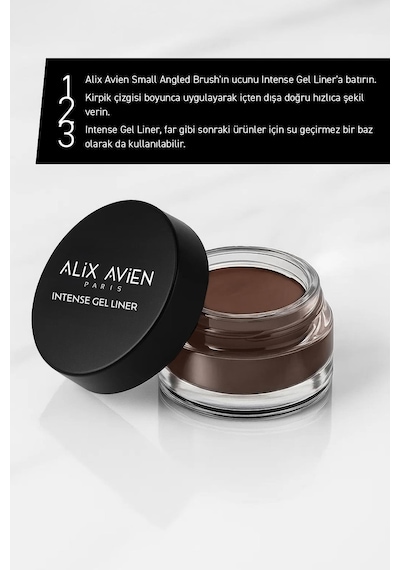 Alix Avien Yüksek Pigmentli Suya Dayanıklı Uzun Süre Kalıcı Mat Jel Eyeliner Intense Gel Liner 02 Deep Mohang