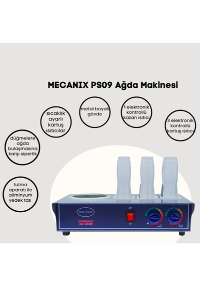 Ps09 3 Kartuş 1 Kazan Kombine Sir Ağda Makinesi, Ağda Isıtıcı, Ayarlanabilir Isı,profesyonel Kullanı