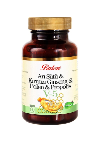 Balen V5 Arı Sütü-Kırmızı Ginseng-Polen-Propolis 1015 Mg 3 Adet