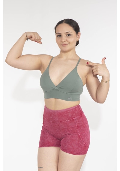 Nature The Brand Kadın Dikişli Dekolteli Sporcu Sütyeni - Hızlı Kuruyan,yoga Bra,toparlayıcı Bra,antreman Bra Beyaz