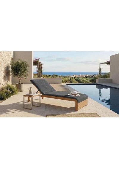 %100 Pamuk Şezlong Havlusu Antrasıt 75x200 Cm Çok Renkli