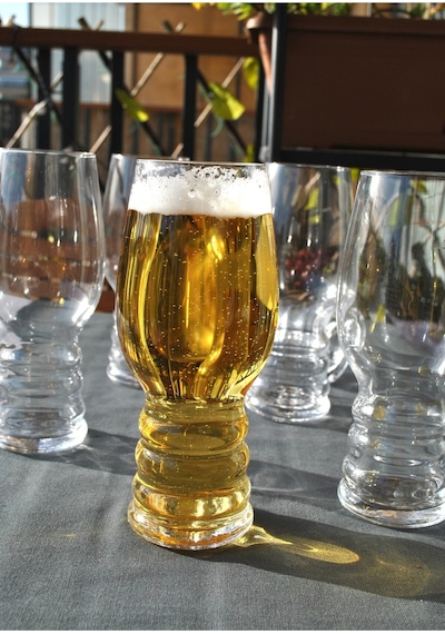 6 Adet Cam Bira Bardağı Seti 520 Ml Boğumlu Kulpsuz Ayran Bardak Takımı