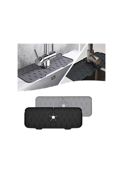 Lavabo Matı Mutfak Ve Banyo Evye Çevresi Organizeri Gri Diğer