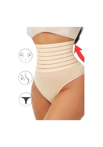 Mistirik Flerna Model Yüksek Sıkılaştırıcı Ve Toparlayıcı String Külot Korse Ten Renk02