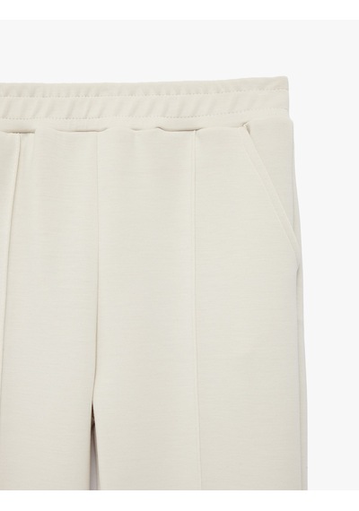 Koton Modal Karışımlı Cepli Basic Jogger Eşofman Altı Bej 6skg40069ak Ekru