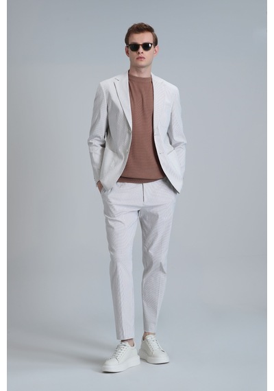 Lufian Cosby Spor Erkek Blazer Ceket Slim Fit Bej Bej 111140161100550 111140161100550 Bej
