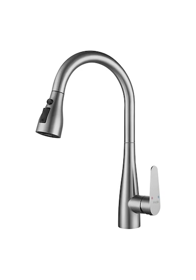 Fause Spiralli Eviye Bataryası Pull Down 3 Fonksiyonlu Fırçalanmış Nikel Kte125-br Fırçalı Nikel