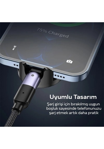 Kuulaa Universal Mıknatıslı Standlı Cep Telefon Araç Tutucu Aluminum- 5775 Siyah
