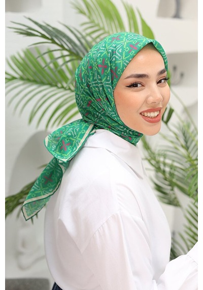 Silk Home Pusula Desen Soft Pamuk Eşarp Benetton