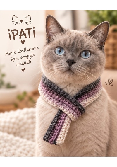 El Emeği Kedi Tasması Açık Lila
