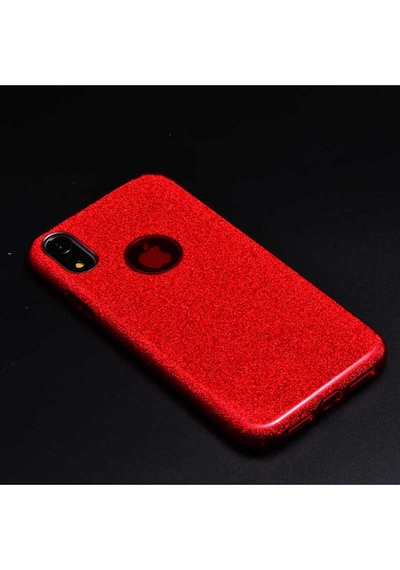 Apple Uyumlu iPhone Xr 6.1 Kılıf Zore Shining Silikon Kırmızı