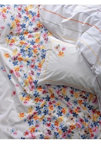 Cotton Box Modeline Flurry Lila Çift Kişilik Nevresim Takımı Renkli