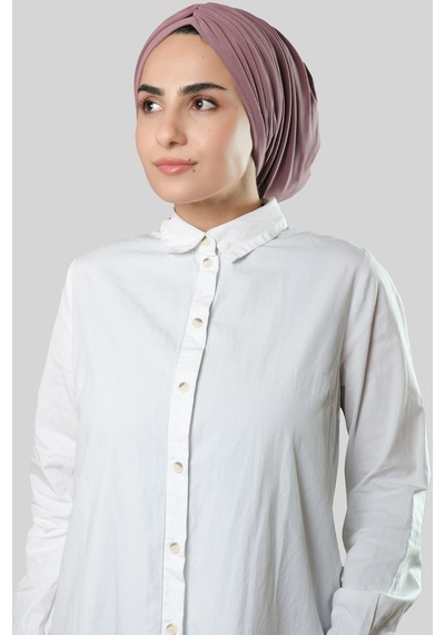Hürrem Bone Violet Drapeli Salaş Tesettür Bone Sandy Büzgülü 2315 21 Violet