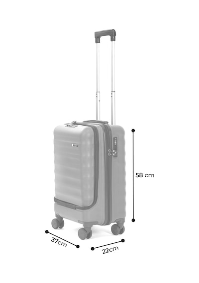 Cotpoly Home Vega Laptop Bölmeli Lux Kabin Boy Valiz Siyah