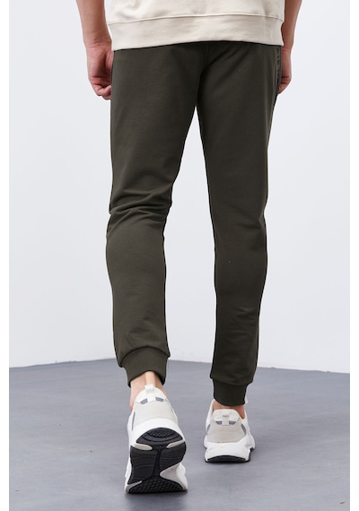 Tommy Life Haki Fermuar Cepli Dar Kalıp Jogger Erkek Eşofman Alt - 84343 Haki