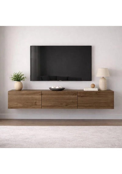 Beliz Tv Ünitesi Tv Sehpası Alt Modül 200 Cm Ceviz Mdf