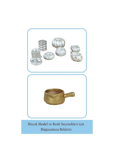 Mumluk Şamdan 3 Adet Tealight Uyumlu Üçlü Tava Model - Gümüş