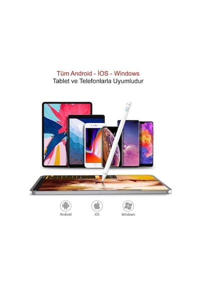 Ipad Apple iPhone Android Uyumlu Pencil Dokunmatik Stylus Kalem