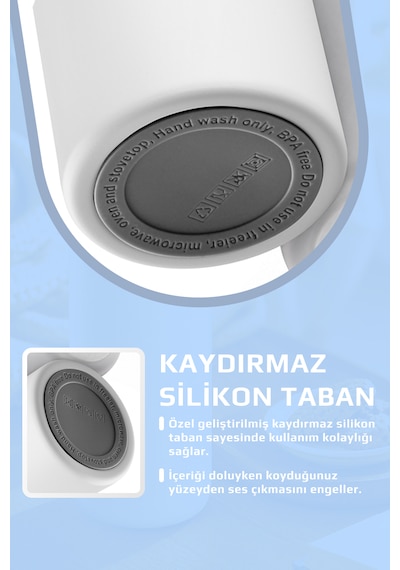 Neoflam Fika Rento Sızdırmaz Vidalı Kapaklı Geniş Ağızlıklı Kolay Taşınabilir Çelik Termos 600 Ml Beyaz