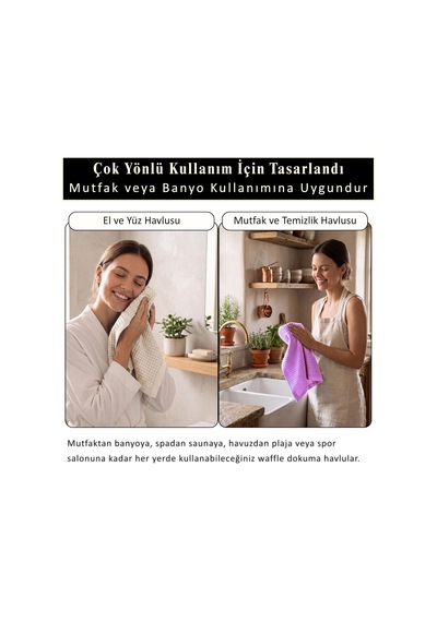 Püskül Açık Mavi, Pakette 3-adet 30x30 Cm Mutfak Havlusu, Misafir Havlusu Çok Renkli