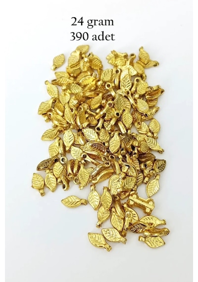 Oya Abiye Bileklik Kolye Pleksi Metalik Plastik Pul Altın Renk 24 Gram 390 Adet - Bnc535