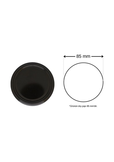 Gün Kapak Standart Cam Kavanozlar İçin 82 MM Twist-Off Kavanoz Kapağı Siyah - 20'li