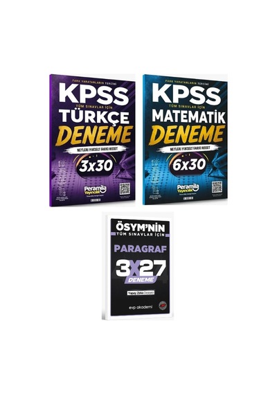 Peramila 2027 Kpss Türkçe + Matematik 9 Deneme 2 Li Set+ Anla Kazan Paragraf