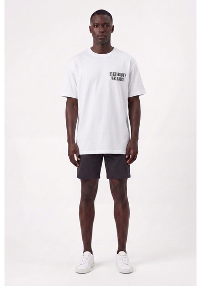 Blow Up Future Gen Günlük Spor Tişört Everbody Beyaz Oversize 141722 Siyah