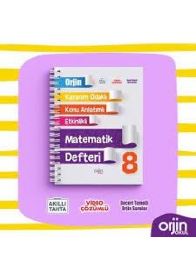 Kurmay Yayınları Orjin 8 Matematik Defteri