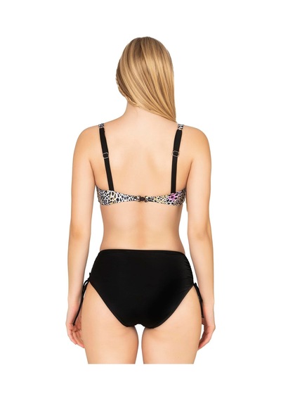Endeep Kadın Büyük Beden Balenli Destekli Renkli Leopar Desenli Bikini Takımı Pembe-gri Endeep Kadın Büyük Beden Balenli Destekli Renkli Leopar Desenli Bikini Takımı Pembe-gri