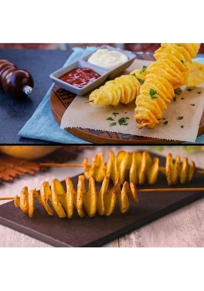 Spiral Patates Dilimleyici Çubukta Patates Cips Yapma Aparatı Diğer