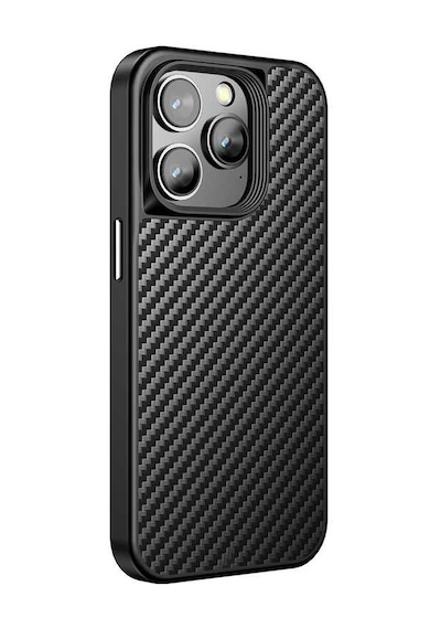Wlons Apple Uyumlu iPhone 14 Pro Max Kılıf Aramid Karbon Fiber Magsafe Özellikli Wlons Radison Kapak WLONS-25396