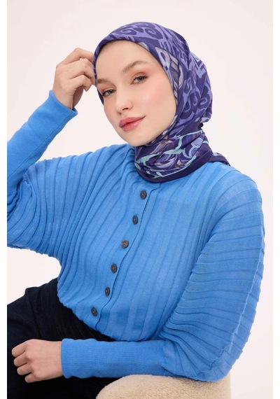 Silk Home Dört Mevsim Antik Motif Viskon Velora Eşarp 6421 Morcivert